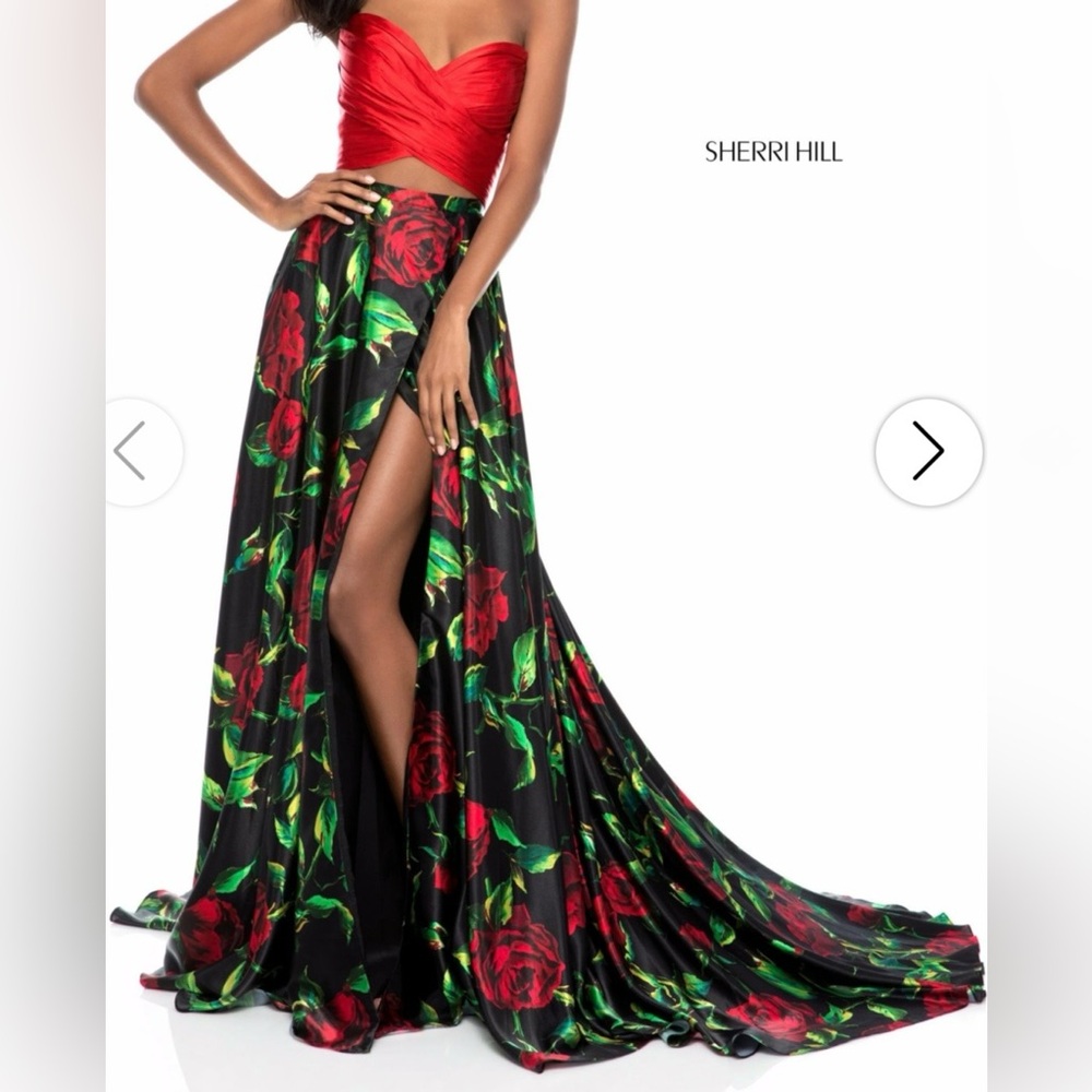 Sherri Hill Red Rose Dress 51937